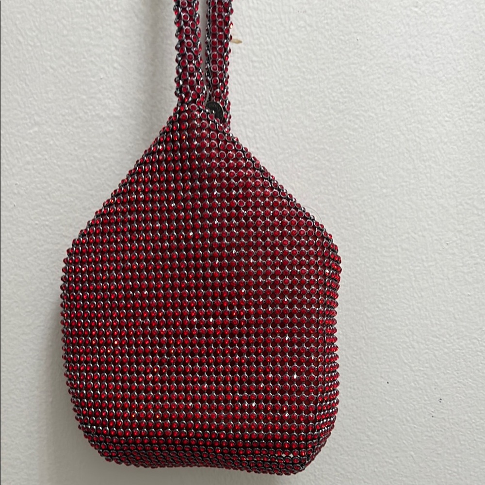 Elegant Red Beaded Women's collectible Bag